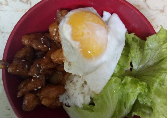 Resep Rice bowl Chicken Teriyaki Anti Gagal