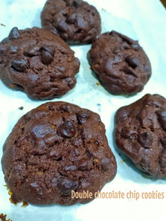Foto resep Soft cookies (Double Chocolate Chip Cookies)