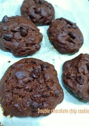 Foto resep Soft cookies (Double Chocolate Chip Cookies)