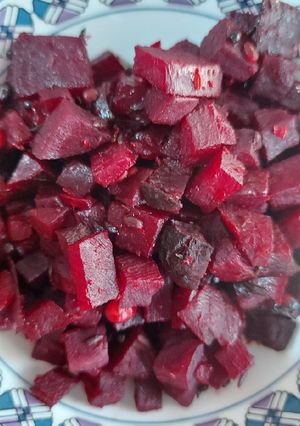 A picture of Beetroot sabzi.