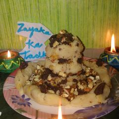A picture of Suji Oreo halwa.