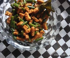 Resep Terbaru Tumis tempe kacang panjang Ala Warung