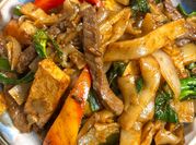 A picture of spring onion stirfry