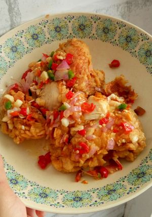 Foto resep Ayam geprek endeess #bikinramadhanberkesan