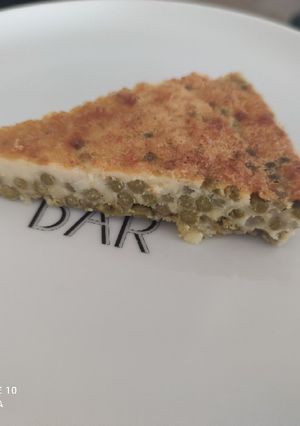 Une photo de Quiche sans pâte aux petits pois 🌿