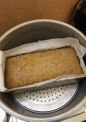 Foto resep Cake Pisang Flaxseeds Glutenfree Tepung Beras Kukus dengan Probiotik