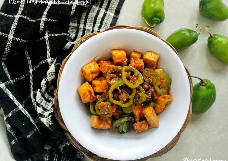 Resep Oseng tahu dorokdok cabe gendot Anti Gagal