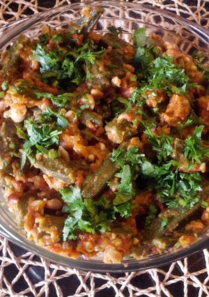 A picture of Peanut Bhindi masala.