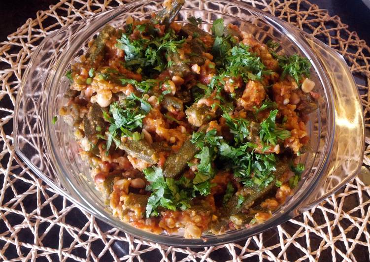 Peanut Bhindi masala