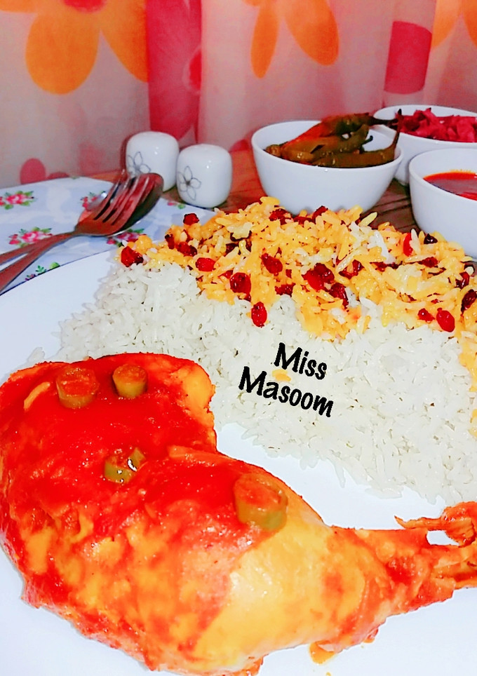 عکسی از دستور زرشک پلو با مرغ