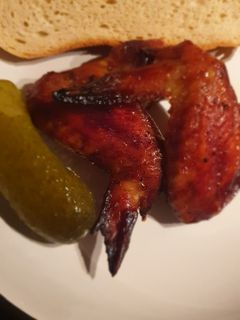 Egyszerű mézes-mustáros csirkeszárny recept fotója