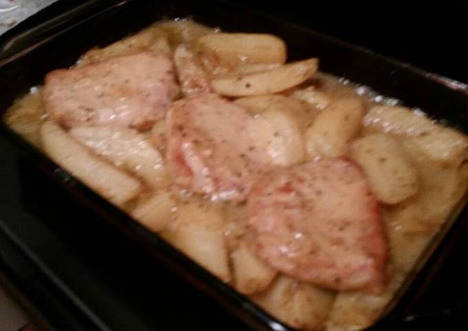 Grecian pork chops