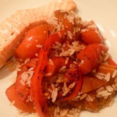 A picture of Balsamic Roasted Veggie Rice.