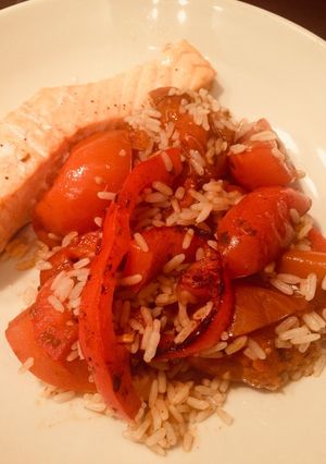 A picture of Balsamic Roasted Veggie Rice.