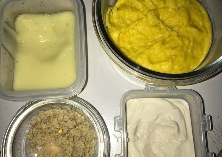 Mpasi 7m+ kejatuh (kentang + jagung + tuna + tahu)