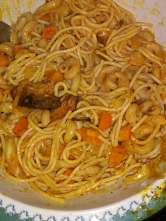 A picture of Jollof din taliya da carrot.