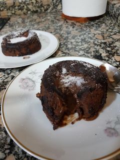 Una foto de Coulant de chocolate