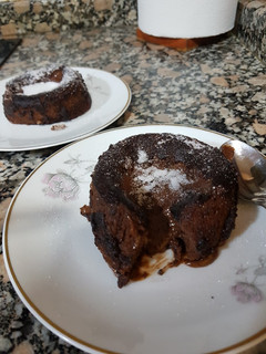 Una foto de Coulant de chocolate