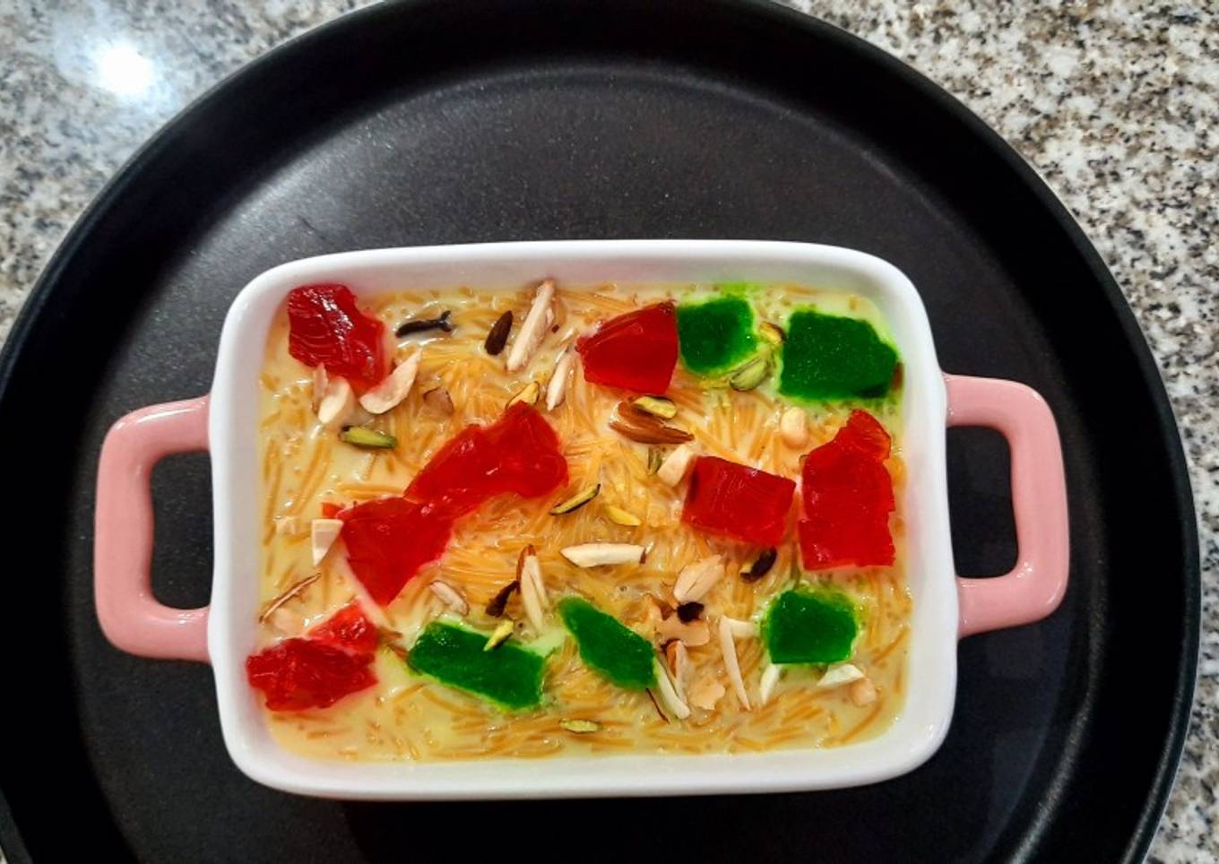 Sewai Custard with homemade jelly