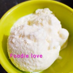 Tender coconut granules Icecream A picture of Tender coconut granules Icecream.