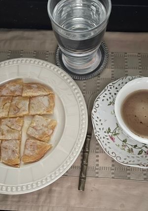 A picture of Roti with Butter, Sweetened Condensed Milk & Sugar (Air Fryer Method).