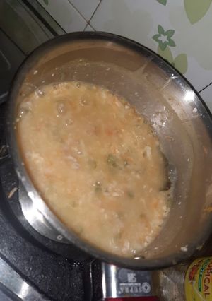 Foto resep Menu MPASI 6 bulan pertama / Bubur Ayam Pelangi