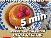Una foto de flan microondas