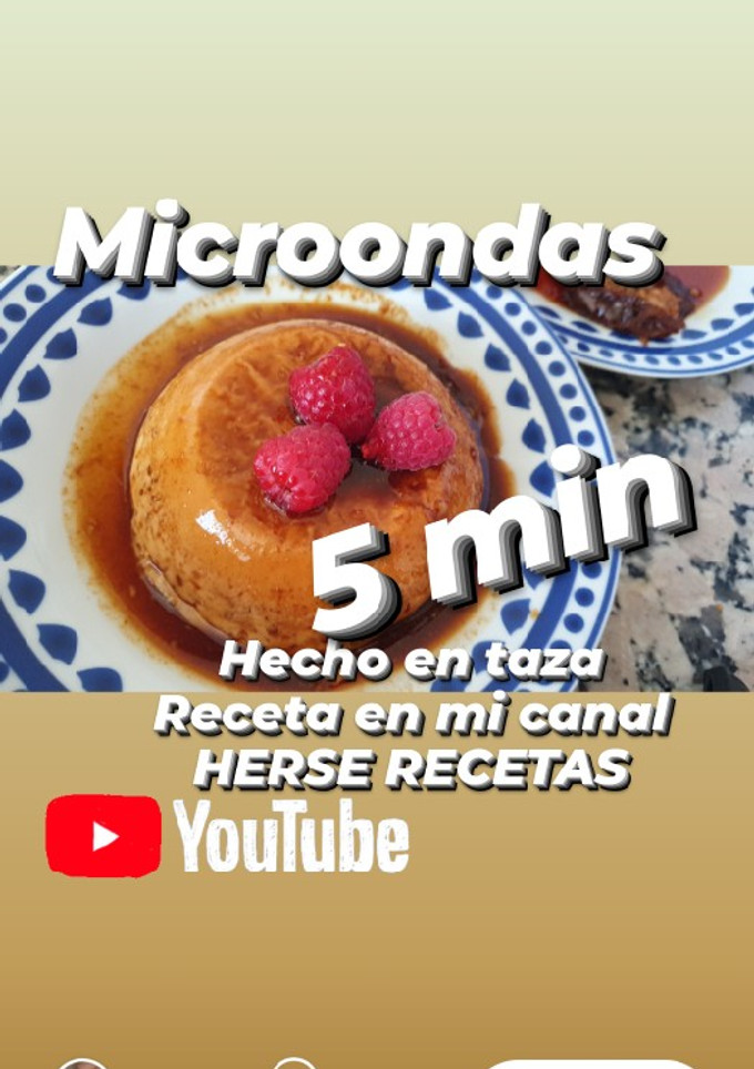 Una foto de Flan de huevo en taza (5 min al #microondas)