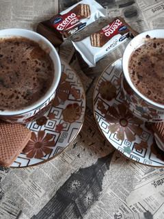 عکسی از دستور قهوه ترک با شیر