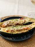 Calabacines gratinados rellenos