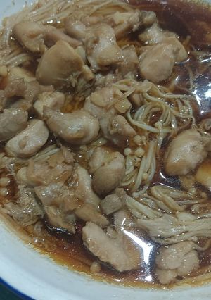 Foto resep Ayam kukus enoki