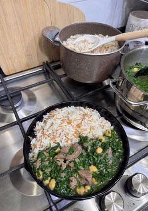 صورة لوصفة سبانخ و رز