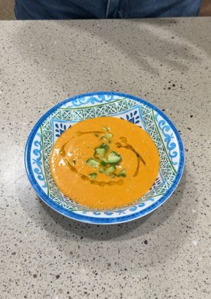 A picture of Spanish Gazpacho | traditional summer gazpacho.