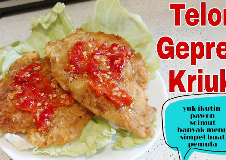 Resep Baru Telor geprek Enak Sempurna