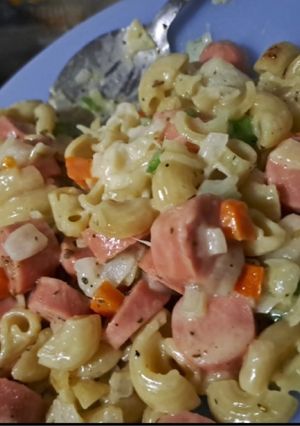 Una foto de Fideos con verdura