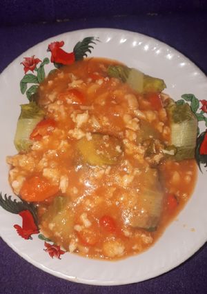 Foto resep Sawi Isi Ayam Saus Asam Manis