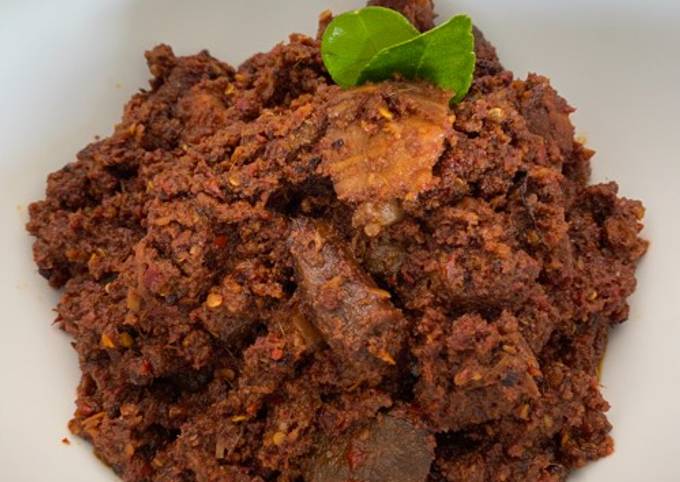 Resep: Rendang daging &amp; paru sapi (Jawa) Istimewa