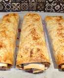 Штрудель з яблуками та мигдалем в лаваші😋