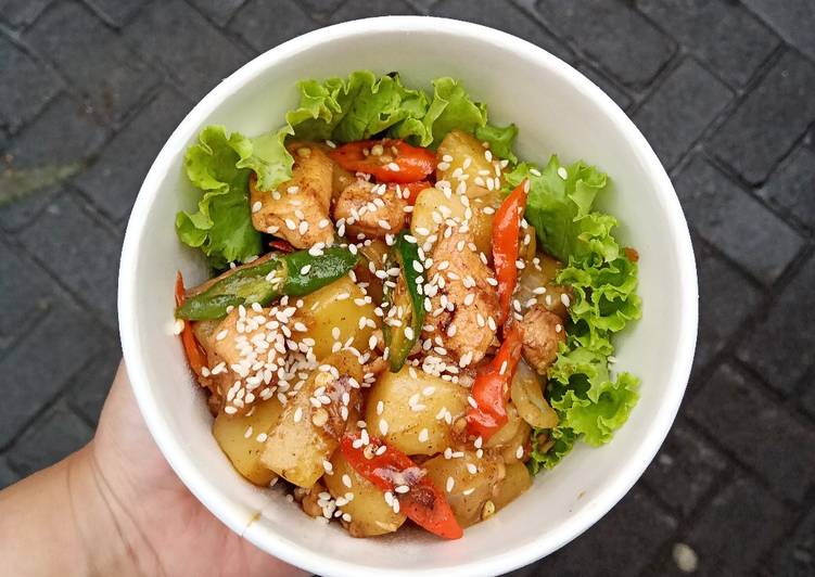 Kentang ayam blackpeper