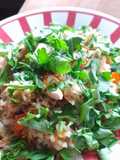 Leftover quick rice. Put in whatever you´re have laying around