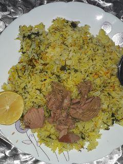 عکسی از دستور شوید پلو با تن ماهی😋