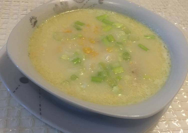 شوربه الذره بادجاج 🍲😌