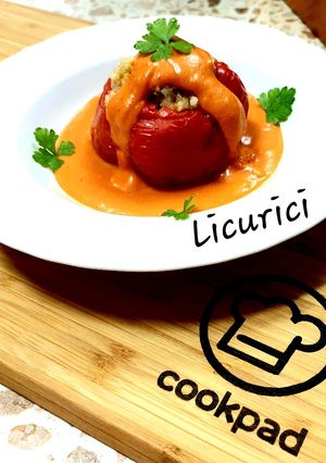 O poză a rețetei Ardei umpluți cu mărtaş.