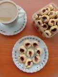 Blueberry Thumbprint Cookies with Cheese