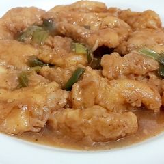A picture of Mongolian chicken.