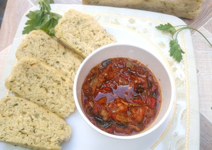 Savoury semolina bread