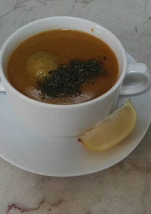 صورة لوصفة كبة السراي مع شوربة عدس تركية