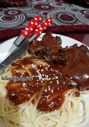 Foto resep Spageti steak