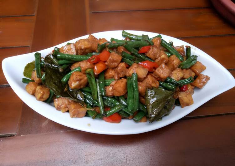 Cara Gampang mengolah Tumis Tempe kacang Panjang pedas manis Anti Gagal