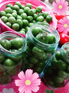 عکسی از دستور گوجه سبز شور
